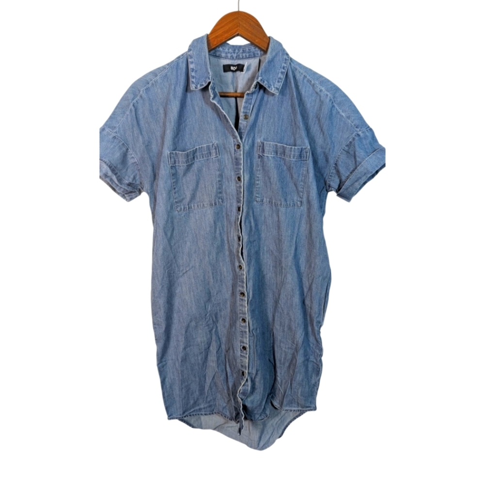Urban Outfitters BDG Chambray Cotton Denim Button Down Mini Dress